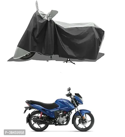 VESMEI - Two Wheeler - Bike Cover for 2024 Hero Glamour 125 XTEC Bike Cover with Water-Resistant and Dust Proof Premium 190T Fabric_Grey Stripe