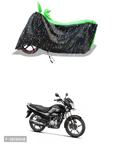 VESMEI - 100% Water-Resistant 2024 Bike Cover for Hero Splendor XTEC and Dust-Proof Premium Polyester Fabric_Green Stripe Large