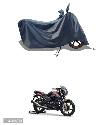 Stylish Bike Cover Water-Resistant For Tvs Apache Rtr 180 And Dust-Proof Premium Polyester Fabric_Entire Nevy Large-thumb0