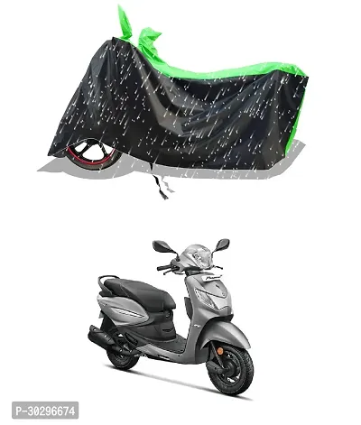 VESMEI - 100% Water-Resistant 2024 Bike Cover for Hero Pleasure BS6 and Dust-Proof Premium Polyester Fabric_Green Stripe Large-thumb0