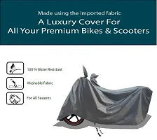 Stylish Water-Resistant 2024 Bike Cover For Hero Super Splendor And Dust-Proof Premium Polyester Fabric_Entire Grey Large-thumb1