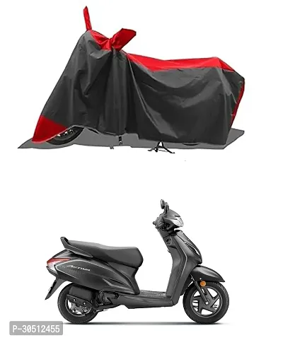 FASTAK - Two Wheeler - Bike Cover for 2024 Honda Activa 6G DLX Premium Edition Bike Cover with Water-Resistant and Dust Proof Premium 190T Fabric_Red Stripe-thumb0