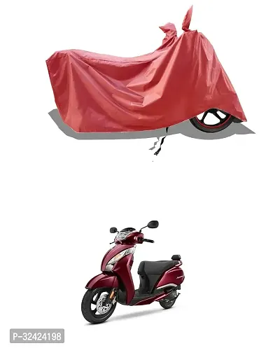 Stylish Water-Resistant Bike Cover For Tvs Jupiter And Dust-Proof Premium Polyester Fabric_Entire Maroon Large-thumb0