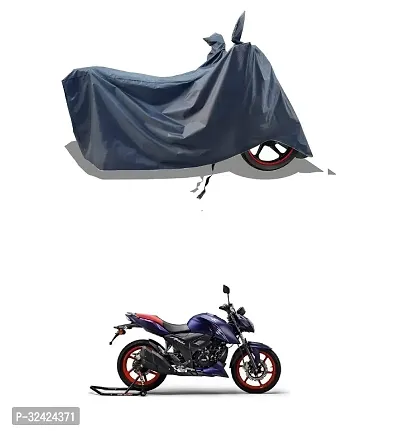 Stylish Bike Cover Water-Resistant For Tvs Apache Rtr 160 4V And Dust-Proof Premium Polyester Fabric_Entire Nevy Large-thumb0