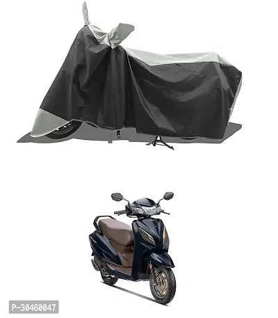 VESMEI - Two Wheeler - Bike Cover for 2024 Honda Activa 6G new bs6 Bike Cover with Water-Resistant and Dust Proof Premium 190T Fabric_Grey Stripe-thumb0