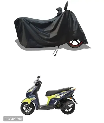 Stylish Water-Resistant 2024 Bike Cover For Tvs Ntorq 125 Xt And Dust-Proof Premium Polyester Fabric_Black Stripe Large-thumb0