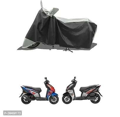 VESMEI - Two Wheeler - Bike Cover for 2024 TVS NTORQ 125 Super Squad Edition Bike Cover with Water-Resistant and Dust Proof Premium 190T Fabric_Grey Stripe-thumb0