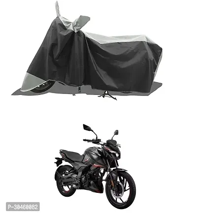 VESMEI - Two Wheeler - Bike Cover for 2024 Bajaj Pulsar N150 Bike Cover with Water-Resistant and Dust Proof Premium 190T Fabric_Grey Stripe