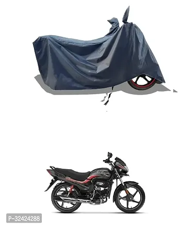 Stylish Bike Cover Water-Resistant For Hero Splendor Xtec And Dust-Proof Premium Polyester Fabric_Entire Nevy Large-thumb0