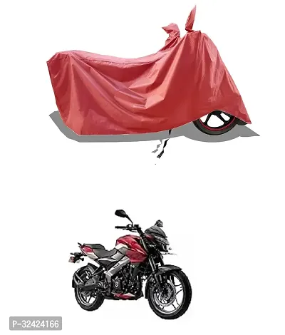 Stylish Water-Resistant Bike Cover For Bajaj Pulsar Ns200 And Dust-Proof Premium Polyester Fabric_Entire Maroon Large