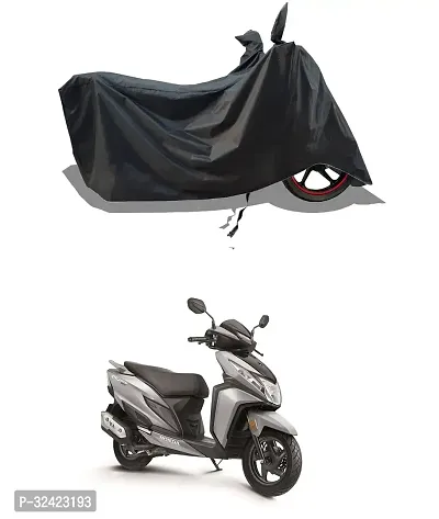 Stylish Water-Resistant 2024 Bike Cover For Honda Dio 125 Repsol Edition And Dust-Proof Premium Polyester Fabric_Black Stripe Large-thumb0