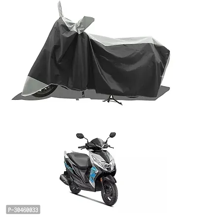 VESMEI - Two Wheeler - Bike Cover for 2024 Honda Dio H-smart Bike Cover with Water-Resistant and Dust Proof Premium 190T Fabric_Grey Stripe-thumb0