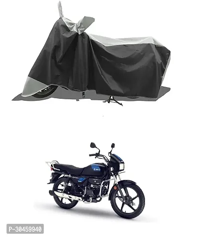 VESMEI - Two Wheeler - Bike Cover for 2024 Hero splendor Plus Bike Cover with Water-Resistant and Dust Proof Premium 190T Fabric_Grey Stripe