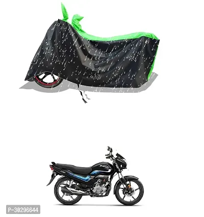 VESMEI - 100% Water-Resistant 2024 Bike Cover for Hero super Splendor and Dust-Proof Premium Polyester Fabric_Green Stripe Large