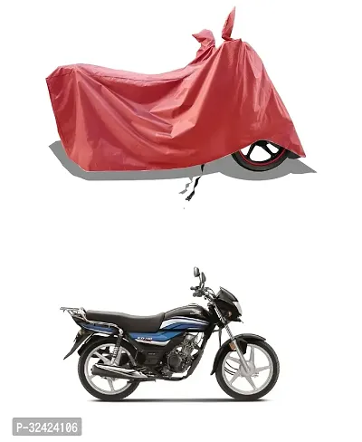 Stylish Water-Resistant Bike Cover For Honda Cd Dream 110 And Dust-Proof Premium Polyester Fabric_Entire Maroon Large-thumb0