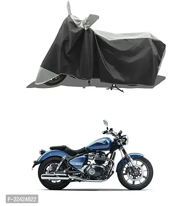 Water Resistant And Dust Proof Polyester Bike Cover For Royaal Enfielld Super Meteor 650-thumb0