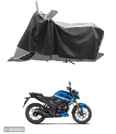 VESMEI - Two Wheeler - Bike Cover for 2024 Honda Hornet 2.0 Bike Cover with Water-Resistant and Dust Proof Premium 190T Fabric_Grey Stripe