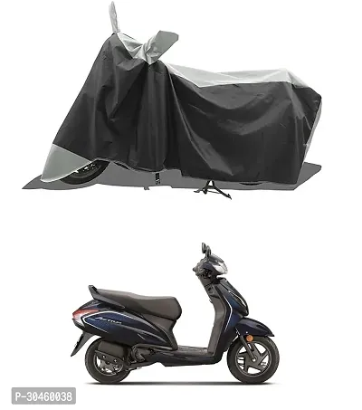 VESMEI - Two Wheeler - Bike Cover for 2024 Honda Activa 6G Deluxe Bike Cover with Water-Resistant and Dust Proof Premium 190T Fabric_Grey Stripe-thumb0