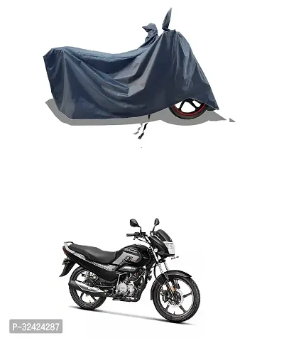 Stylish Bike Cover Water-Resistant For Hero Splendor Xtec And Dust-Proof Premium Polyester Fabric_Entire Nevy Large-thumb0