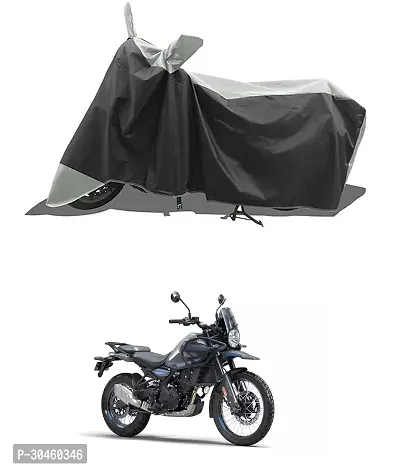 VESMEI - Two Wheeler - Bike Cover for 2024 New RE Himalayan 450 Bike Cover with Water-Resistant and Dust Proof Premium 190T Fabric_Grey Stripe