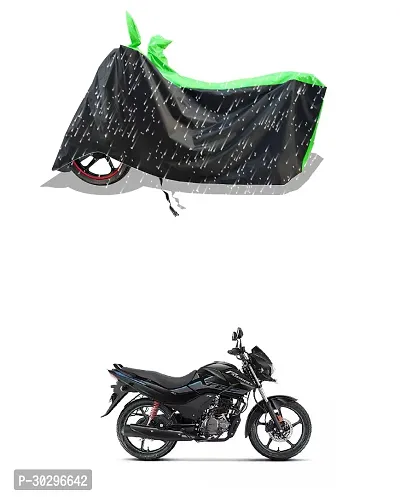 VESMEI - 100% Water-Resistant 2024 Bike Cover for Hero Passion XTEC and Dust-Proof Premium Polyester Fabric_Green Stripe Large