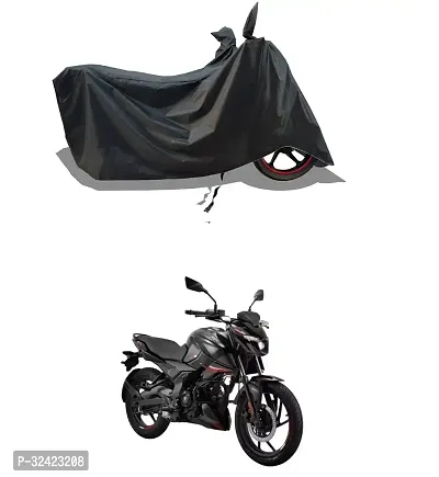 Stylish Water-Resistant 2024 Bike Cover For Bajaj Pulsar N150 And Dust-Proof Premium Polyester Fabric_Black Stripe Large-thumb0