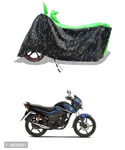 VESMEI - 100% Water-Resistant 2024 Bike Cover for Honda Livo 110 and Dust-Proof Premium Polyester Fabric_Green Stripe Large