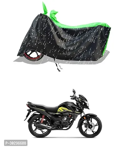 VESMEI - 100% Water-Resistant 2024 Bike Cover for Honda SP 160 and Dust-Proof Premium Polyester Fabric_Green Stripe Large