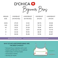 D'chica Uniform Bras for Women  Girls, Printed Cotton Non-Padded Full Coverage Everyday Non-Wired Seamless Gym Workout Bra with Adjustable Thin Strap, Training Bra for Teenager (Pack of 2)-thumb1