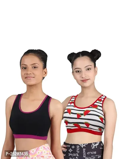 Buy DChica Sports Bra for Women & Girls, Wirefree Cotton Non