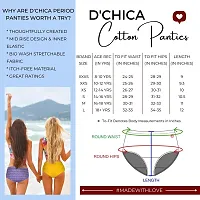 D?Chica Printed Cotton Panties for Women  Girls (Pack of 4) Comfortable Mid Waist Hipster Panty with Stretchable Waistband Full Coverage Breathable Briefs/Underwear-thumb1