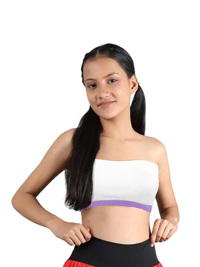 D'chica Uniform Bras for Women Girls, Graphic Non-Padded Full Coverage Everyday Non-Wired Seamless Gym Bra with Adjustable Thin Strap, Training Bra for Teenager Kids (Pack of 1)