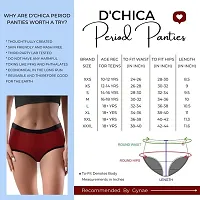 D'chica Period Panties No Pad Required Anti Microbial (Pack of 1) Absorbent Menstrual Underwear | Women  Girls Easy to Wash, Leak Proof, Reusable Period Panty Briefs-thumb1