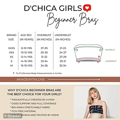 D'chica Girls Bandeau Tube Bras Non Padded Soft, Comfortable