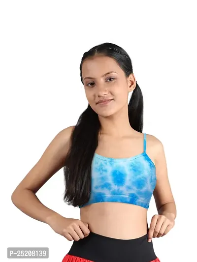 Buy D'chica Sports Bra for Girls, Cotton Non-Padded Full Coverage