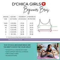D'chica Sports Bra for Women  Girls (Pack of 2) Cotton Non-Padded Full Coverage Beginners Non-Wired T-Shirt Gym Workout Bra with Regular Broad Strap, Training Bra for Teenagers-thumb1
