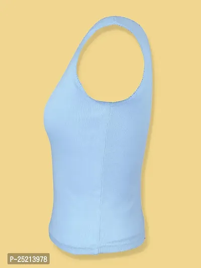 D?Chica Broad Strap Camisole Bra for Women's | Non- Padded Sleeveless Round Neck Full Coverage Undershirts Cami Vest with Regular Straps | Cotton Camisole Innerwear for Girls-thumb4