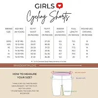 D'chica Printed Cycling Shorts for Girls I Kids Tights Shorts for Under Dress, Yoga, Workout, Running, Gym, Jogging-thumb1