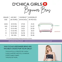 D'chica Slip-on Strapless (Pack of 1) Bra for Teenagers, Girls Sports Bra Cotton Non-Wired Beginners Non-Padded Crop Top Bra Full Coverage Seamless Gym Stylish Workout Training Bra for Kids-thumb1