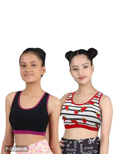 Buy Sports Bra for Women & Girls, Cotton Non-Padded Full Coverage