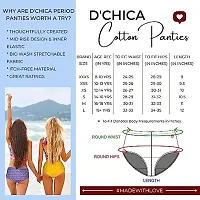 D'chica Printed Cotton Panties for Women  Girls Pack of 3 Comfortable Soft Mid-Waist Hipster Panty with Stretchable Inner Elastic | Kids/Teenagers Full Coverage Breathable Briefs | Underwear-thumb1