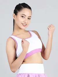 D?Chica Racerback Sports Bra for Girls (Pack of 1) Flat Padding and Nipple Coverage Wire-Free Activewear for Girl  Women, High Support, Criss-Cross Back Sport Bras for Cardio, Zumba and Yoga-thumb2