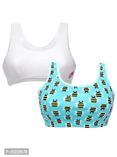 Buy Dchica Set of 2 Double Front Layer Beginner & Sports Bra For 8