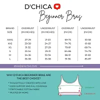 D'chica Sports Bra for Women  Girls, Cotton Non-Padded Full Coverage Beginners Non-Wired T-Shirt Gym Workout Bra with Regular Broad Strap, Printed Training Bra for Teenager Kids (Pack of 1)-thumb1
