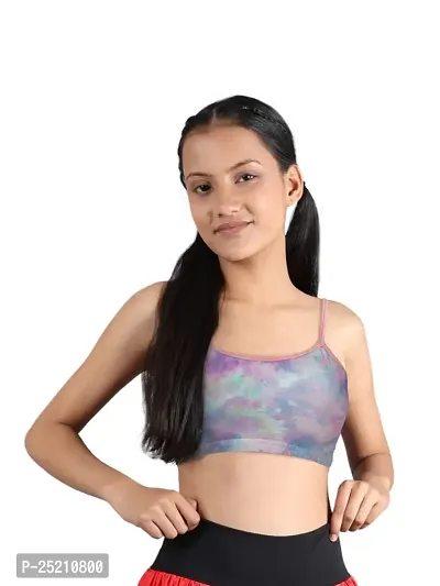 Buy DChica Uniform Bras for Women & Girls, Cotton Non-Padded Full Coverage  Seamless Everyday Non-Wired Gym Bra with Adjustable Thin Strap, Graphic  Printed Training Bra for Teenager Kids (Pack of 2) at