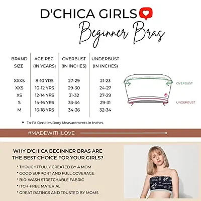 Buy D'chica Set of 2 Strapless Bra for Girls Black White - Lowest price in  India