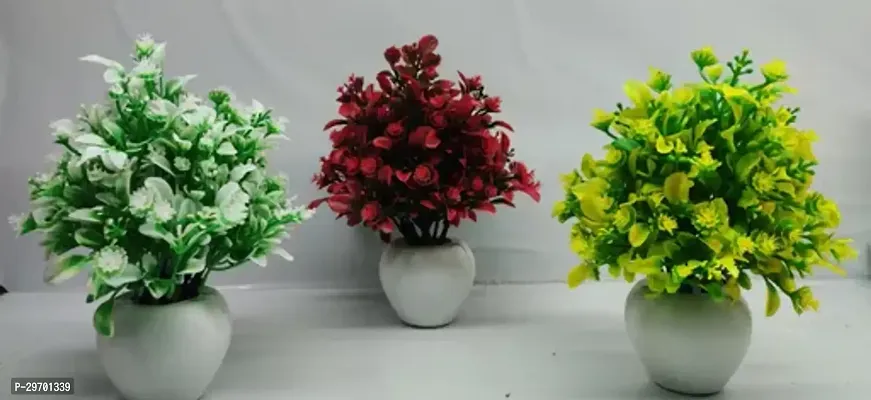 Artificial Flower Pots for Home Decor - Assorted Color