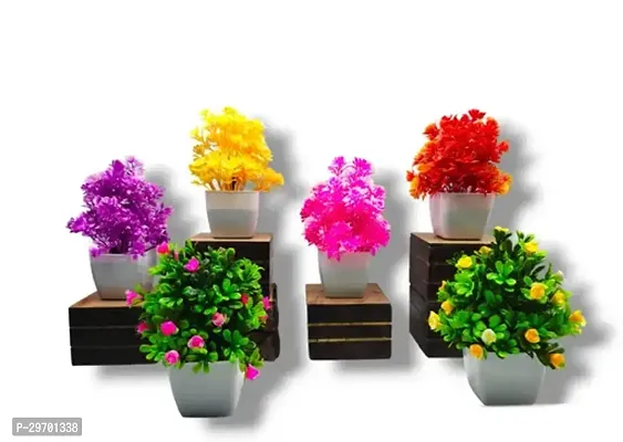 Artificial Flower Pots for Home Decor - Assorted Color