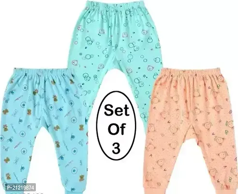 Stylish Cotton Printed Pyjama Bottom For Kids- Pack Of 3