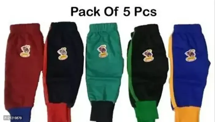 Stylish Cotton Solid Pyjama Bottom For Kids- Pack Of 5-thumb0
